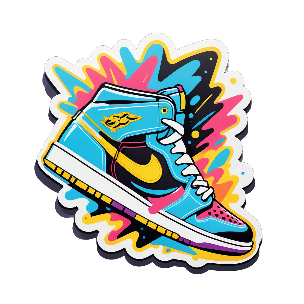 Slick Sneaker Prints sticker