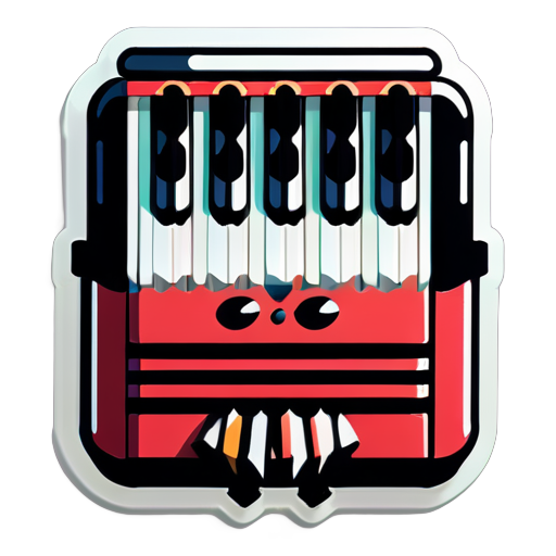 Đàn accordion Midi sticker