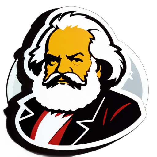 Karl Marx super héroe sticker