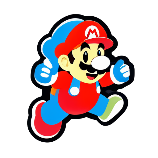 astraunaut on supermario style sticker