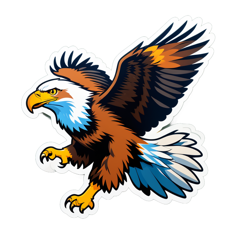 Majestic Eagle in Flight sticker