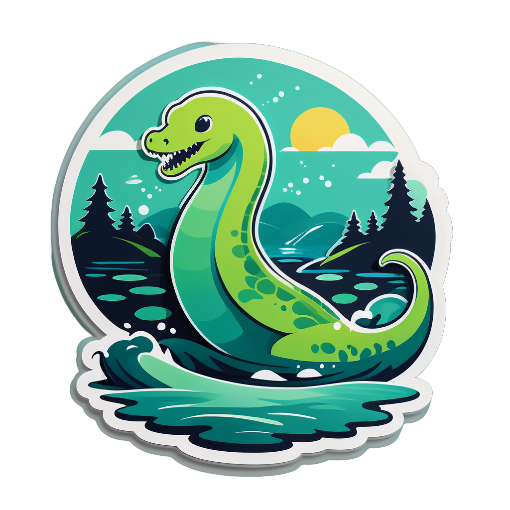 Adorable monstre du Loch Ness sticker