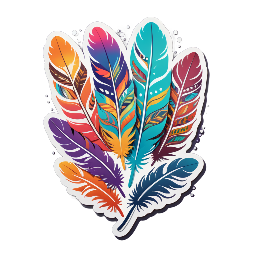 Bohemian Feather Designs sticker