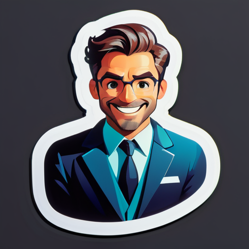 a proffessional man sticker