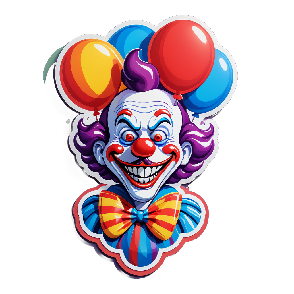 Clown de ballon amusant sticker