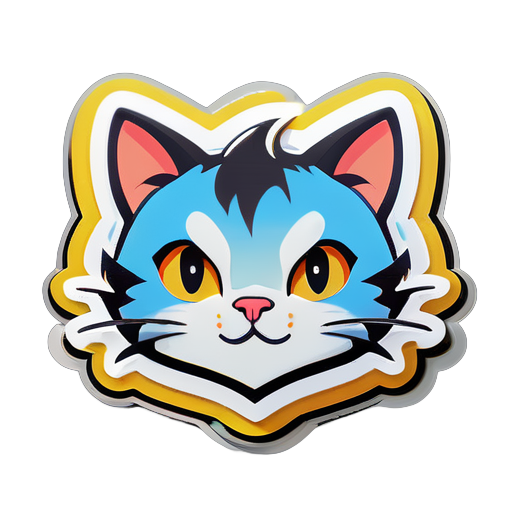 Un logo de chaton sticker