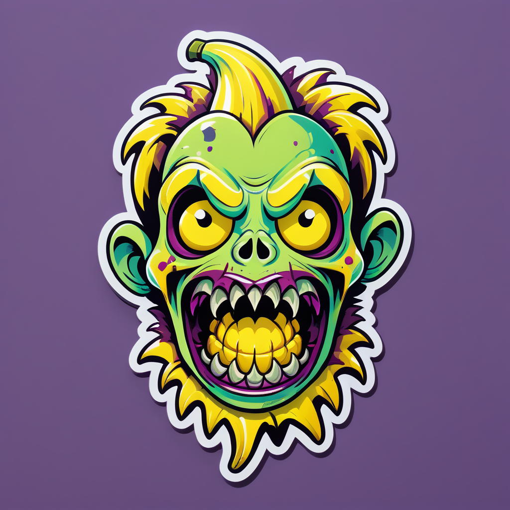 Banana Assustadora Zumbi sticker