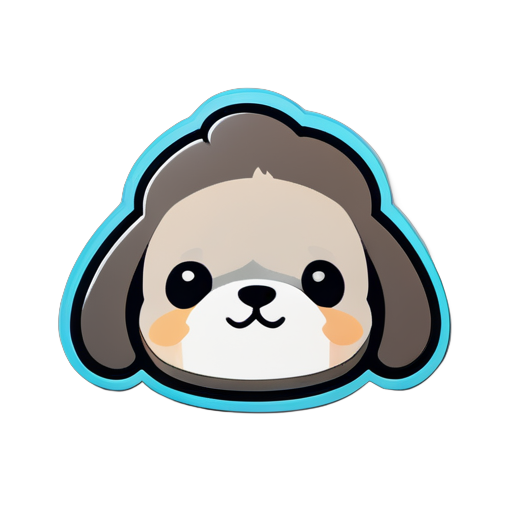 line puppy sticker