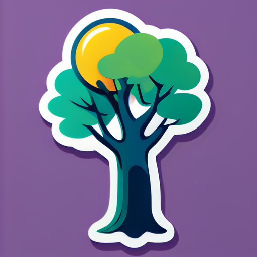 Mann in einem Baum sticker