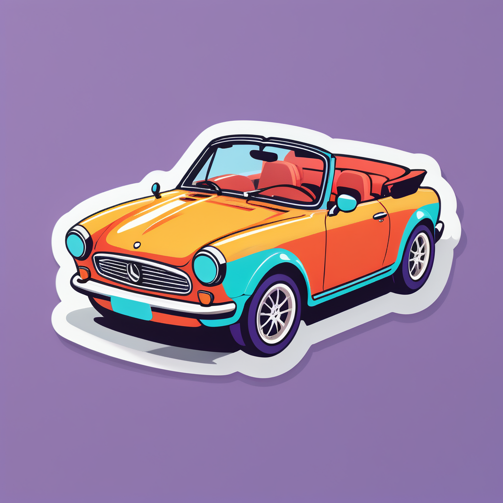 Convertible sticker