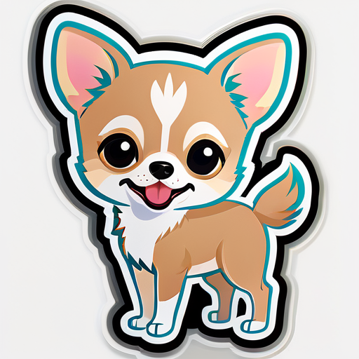 sticker chó chihuahua cho bé gái sticker