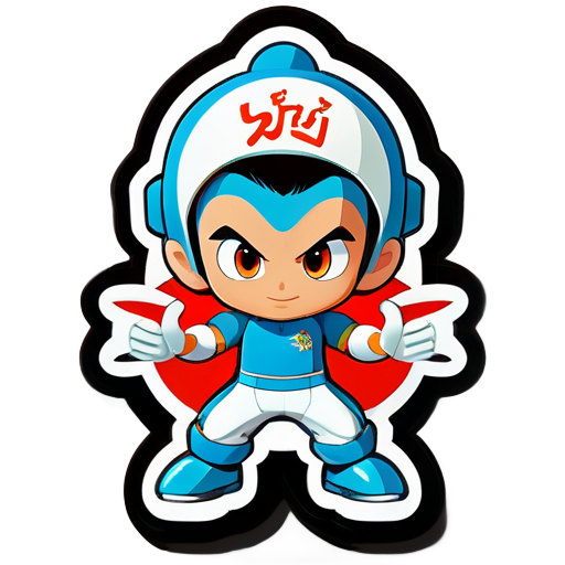 astroboy를 만들고 이름을 Faris Azriel Al-Khawarizmi로 추가하세요 sticker