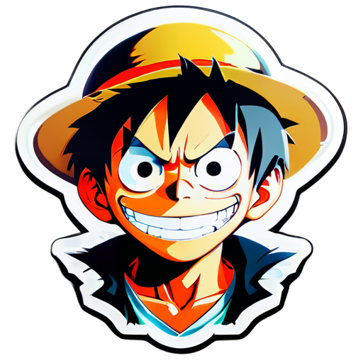 One Piece Luffy sticker