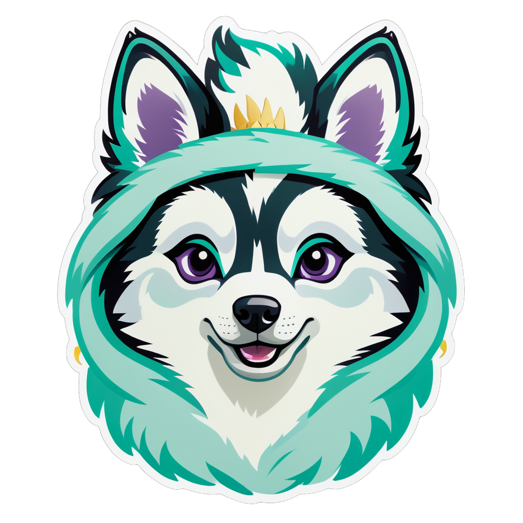 Husky Jade Llamas sticker