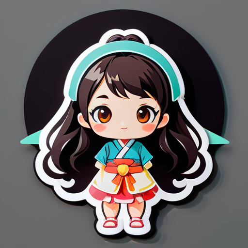 japanese cute girl sticker