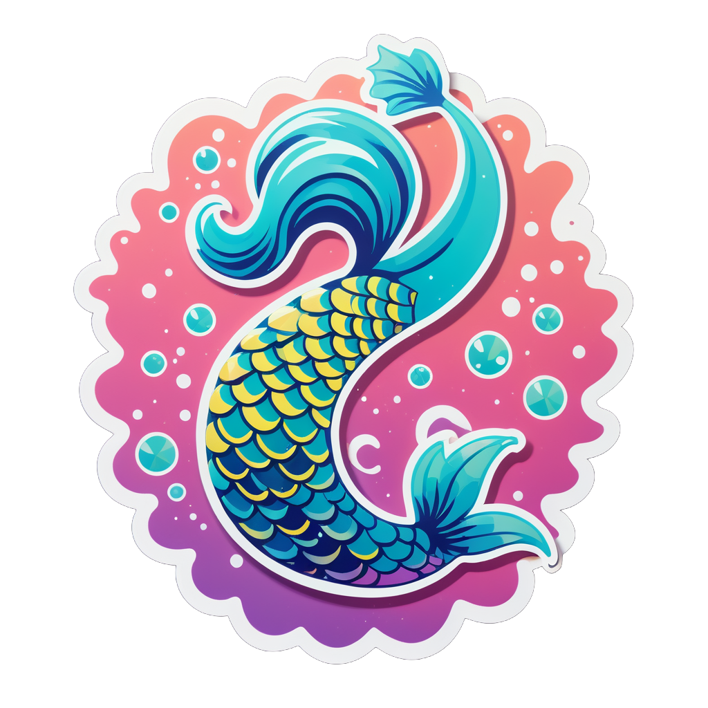 Playful Mermaid Tail sticker