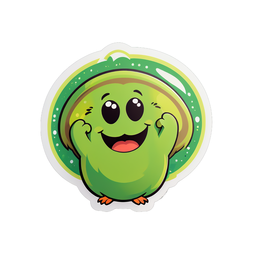 Kiwi emocionado sticker