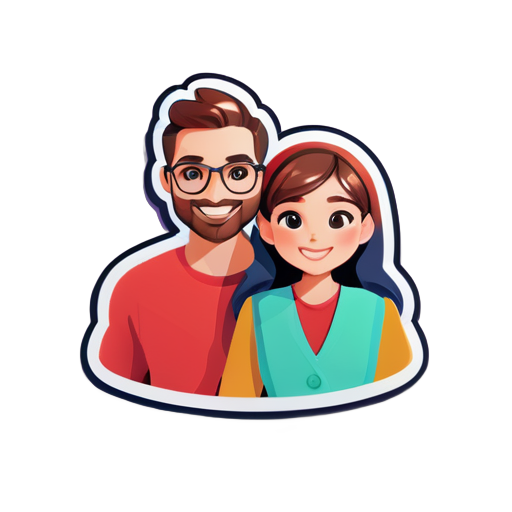 Créer deux avatars animés de couple sticker