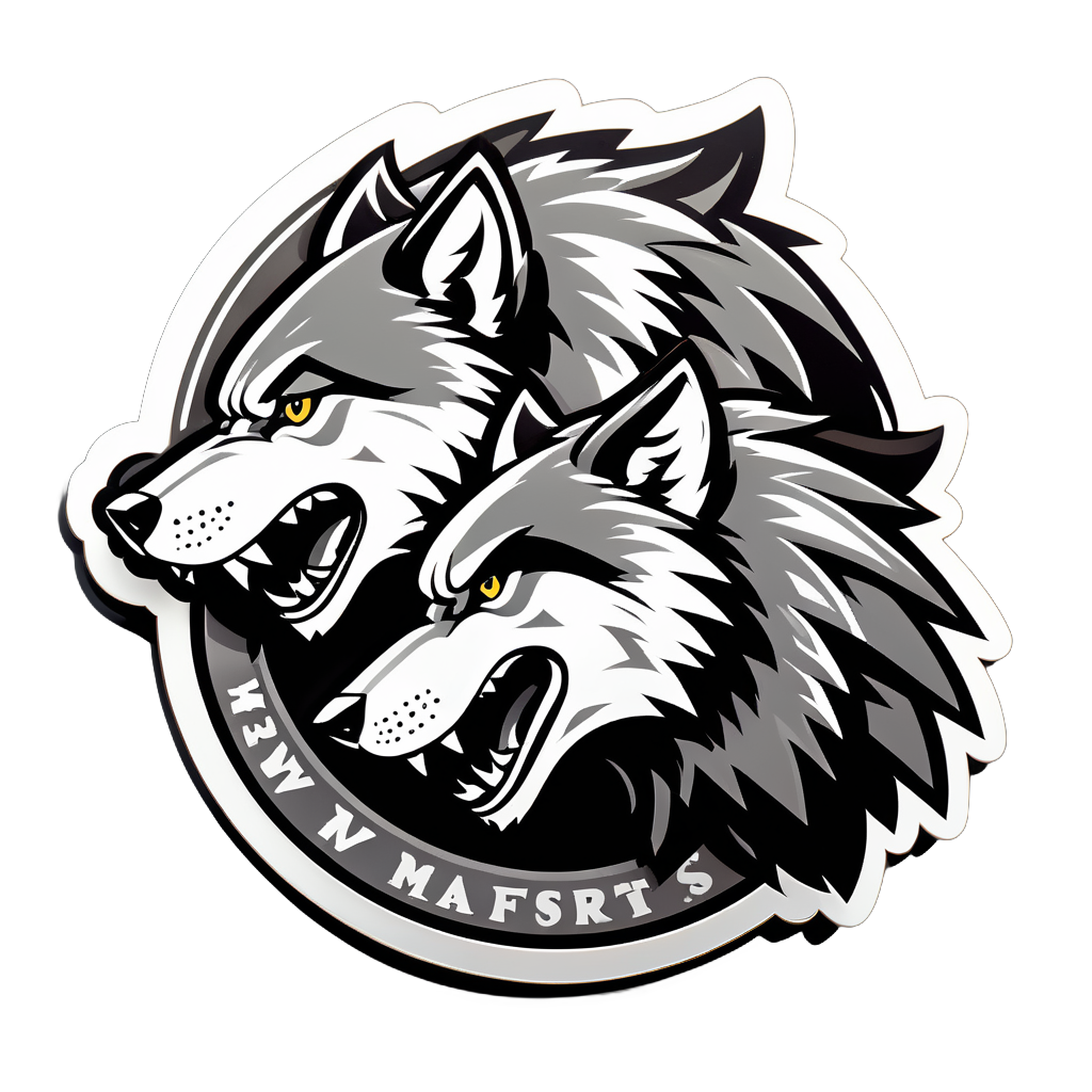 Brawny Pewter Wolves sticker