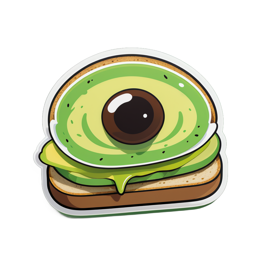 Toast à l'avocat frais sticker