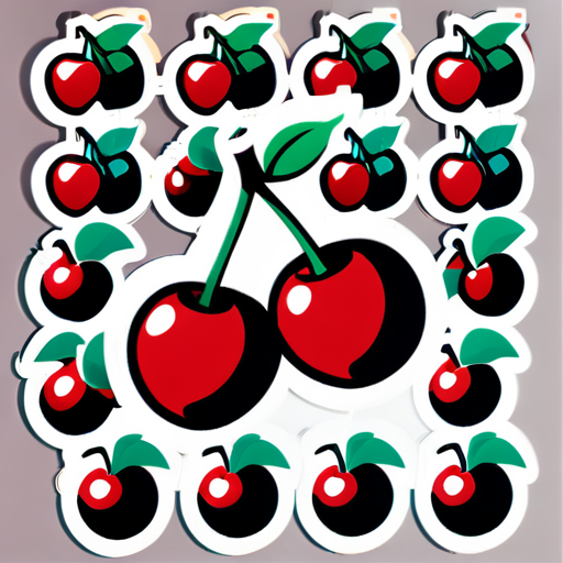 cherries spray tanning sticker sticker