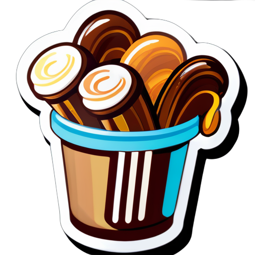 churros con un pote que diga casu sticker