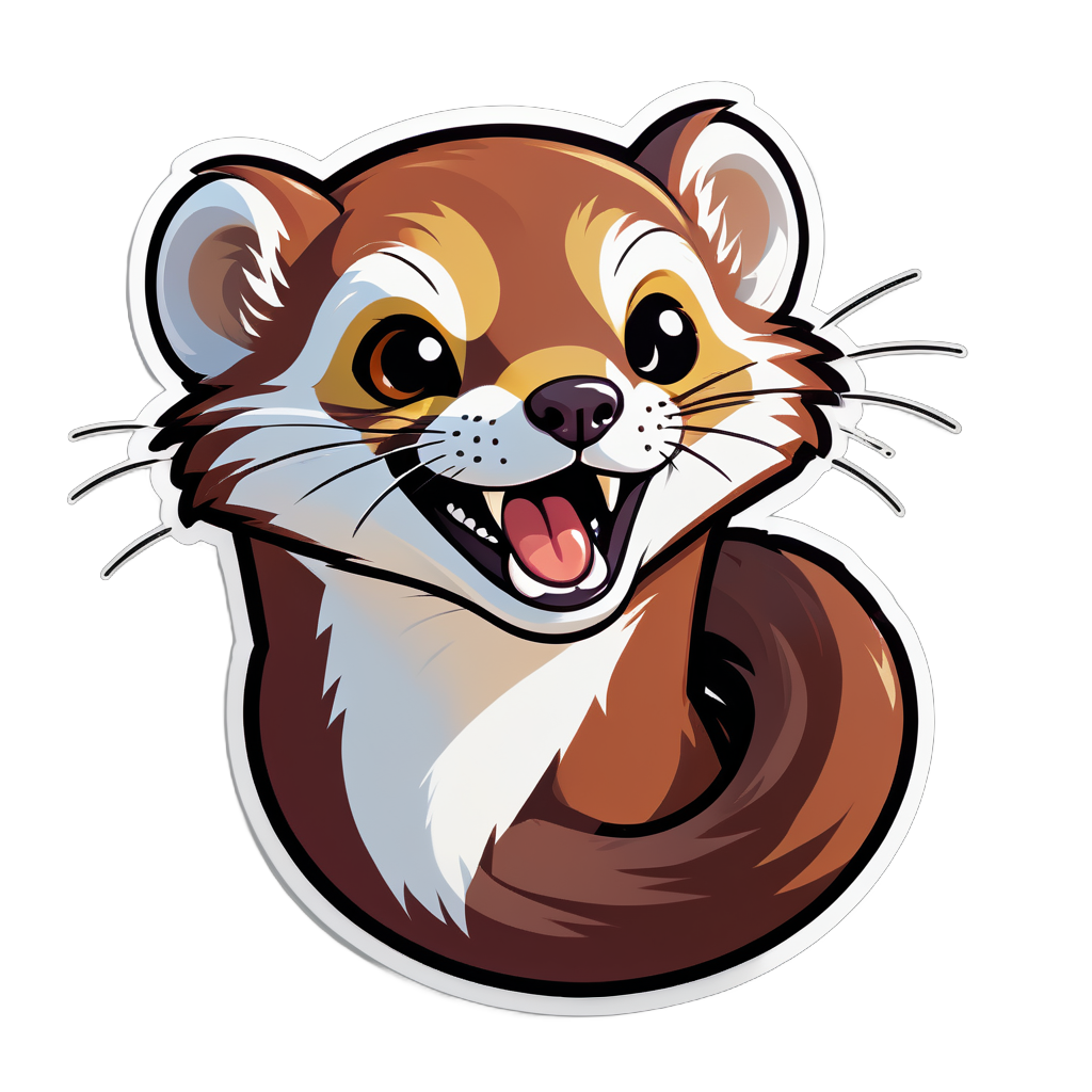 Mischievous Weasel Meme sticker