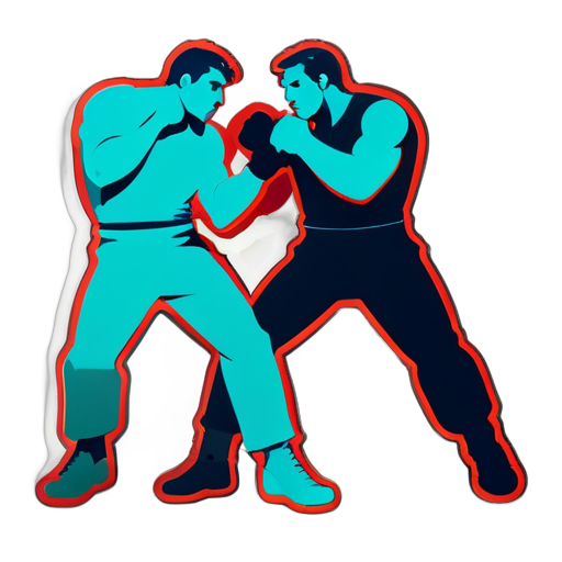 MEN fighting sticker