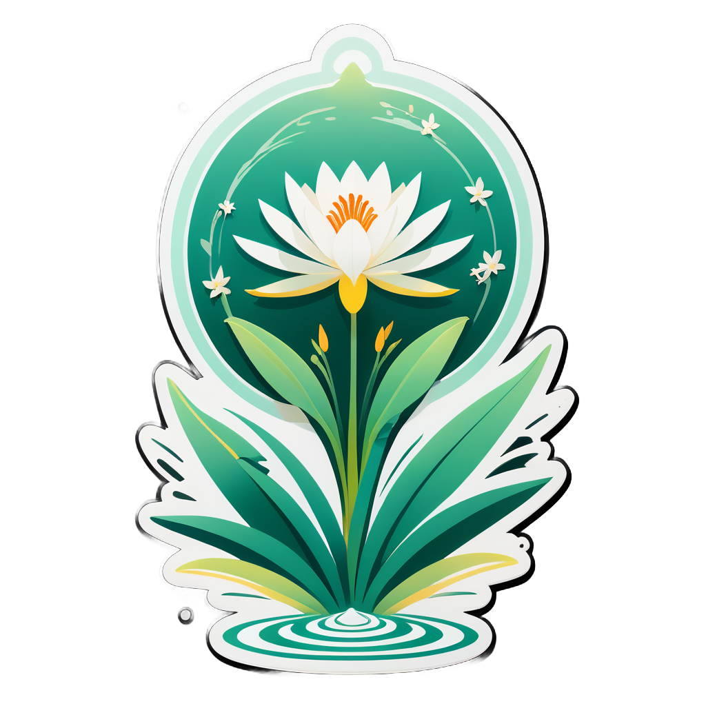 Khu vực Zen Zephyranthes sticker