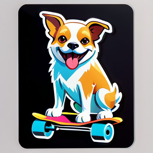 perro en monopatin electrico
 sticker