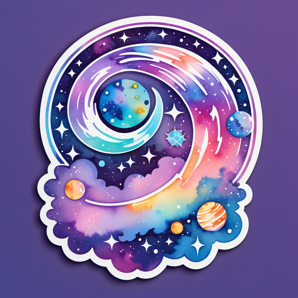 Watercolor Galaxy sticker