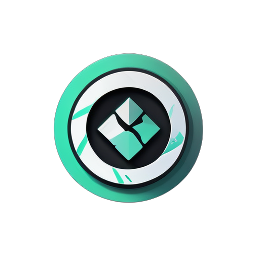 iotex logo flatten sticker