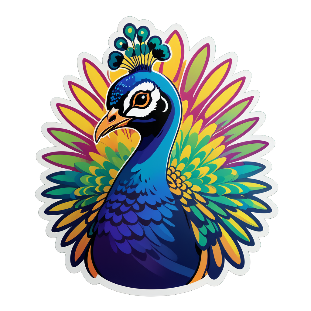 Stolzer Pfau Meme sticker