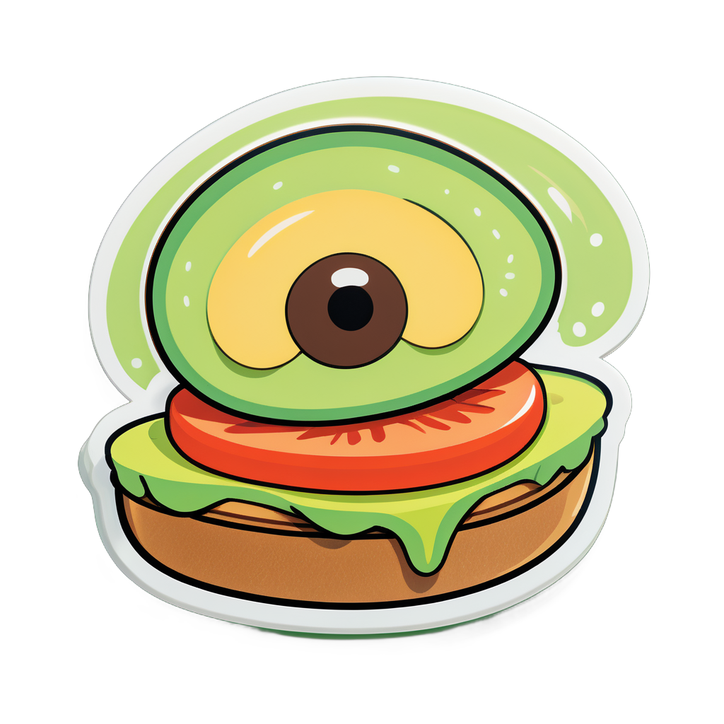 Funky Avocado Toast sticker