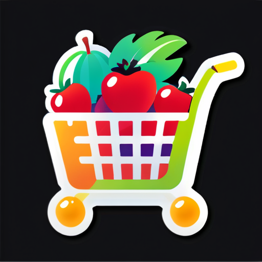 shaddock fruit the put shopping cart fro online retilor . i need to make for my online  store my online store name is "ShadGoct" sticker