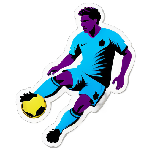 joueur de football sticker