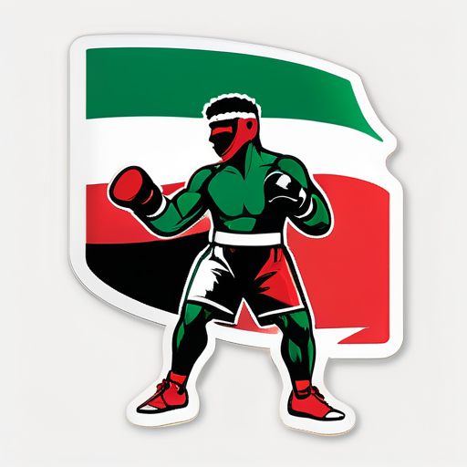 cờ Palestine với môn quyền Anh sticker