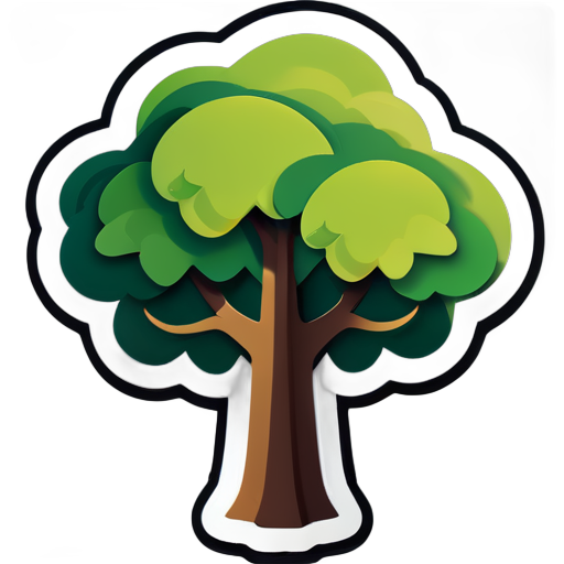 tree,white background sticker