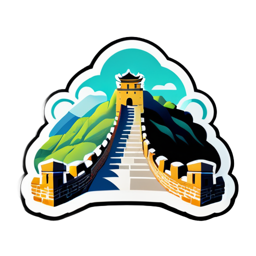 a sticker of great wall sticker