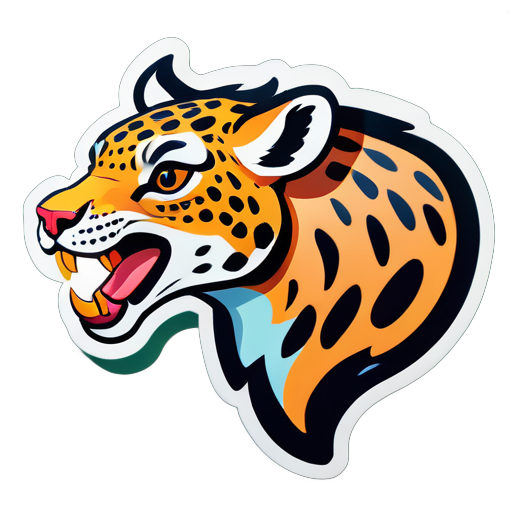 Jaguar ăn hươu sticker