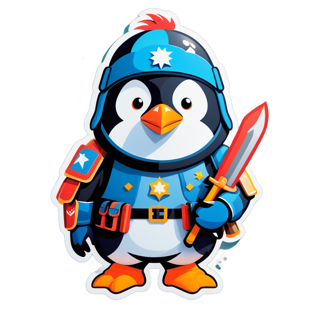 Brave Soldat Pingouin sticker