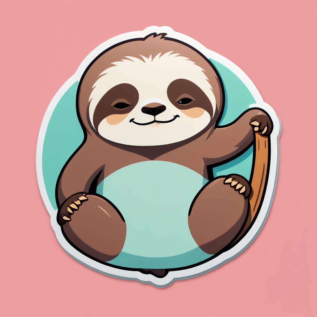 Paresseux Sloth Yogi sticker