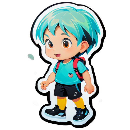 小孩抓住 sticker