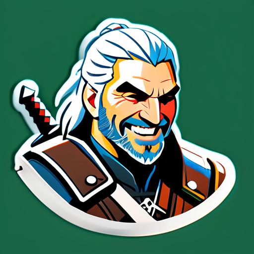 brujo 3 geralt sonrisa sticker