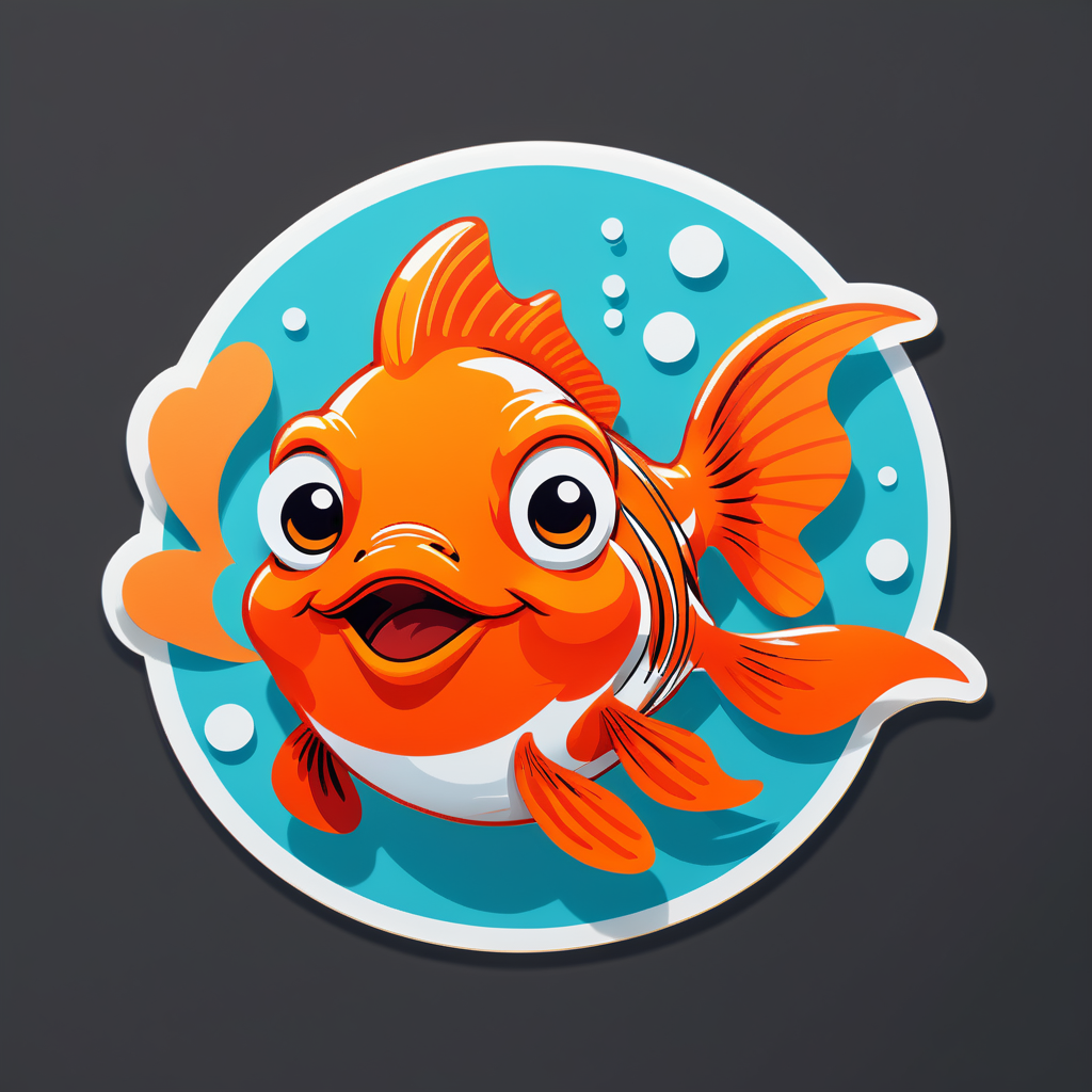 Appreciative Goldfish Meme sticker