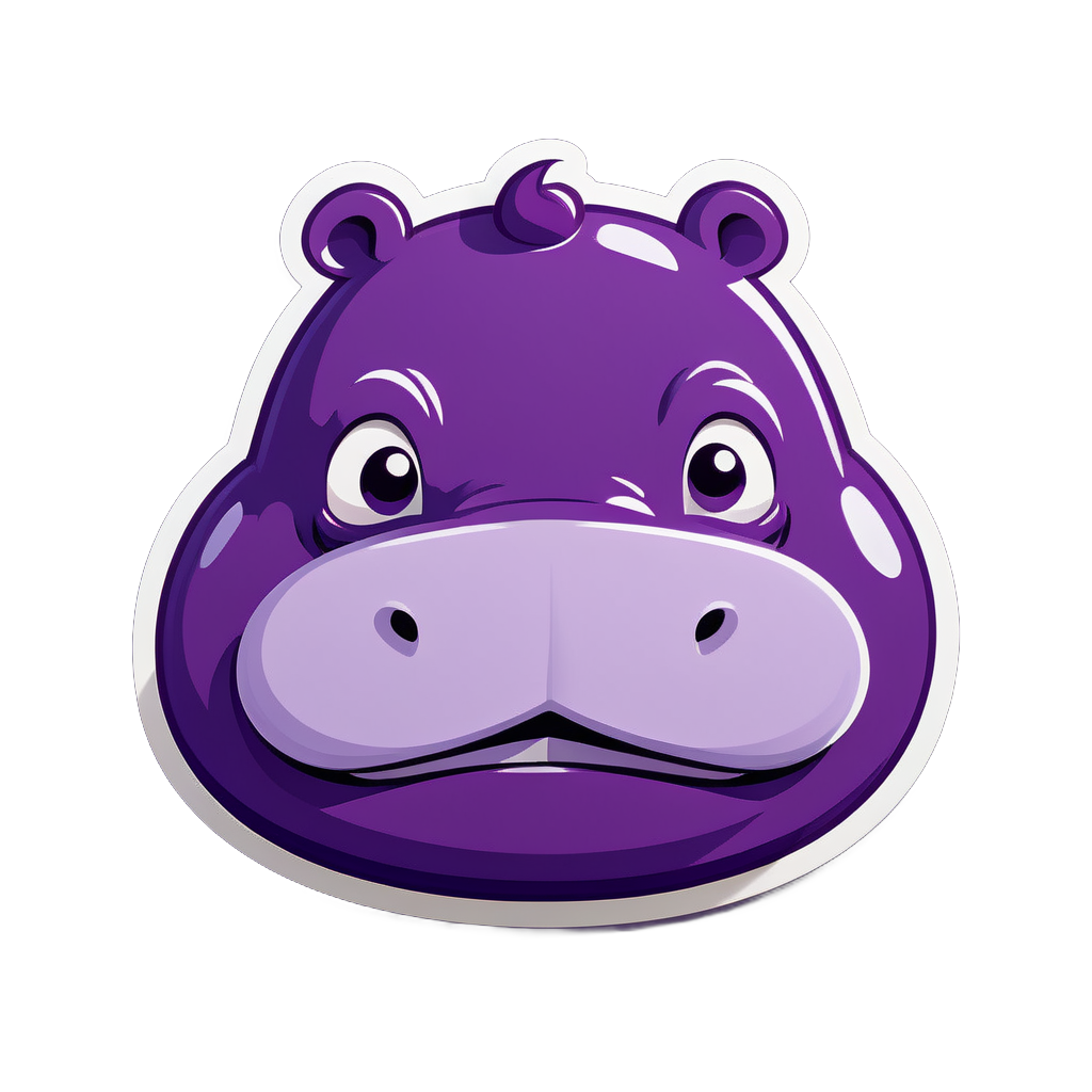 Hefty Violet Hippos sticker