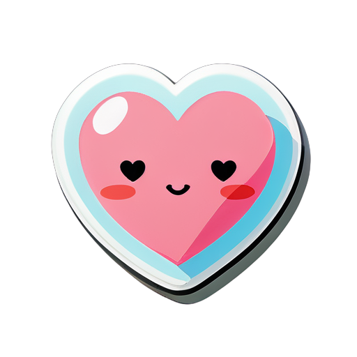 corazón kawaii sticker