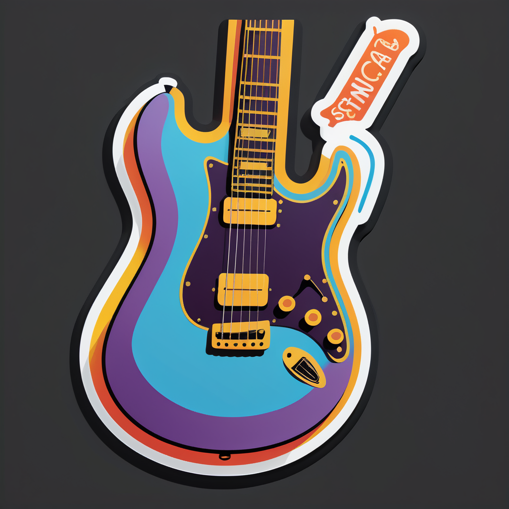 Melodic Guitar Strings sticker