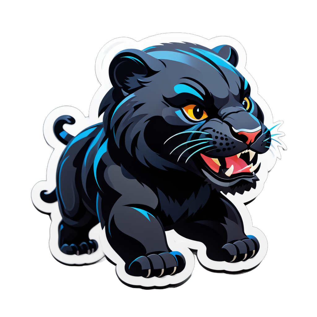 Chunky Ebony Panthers sticker