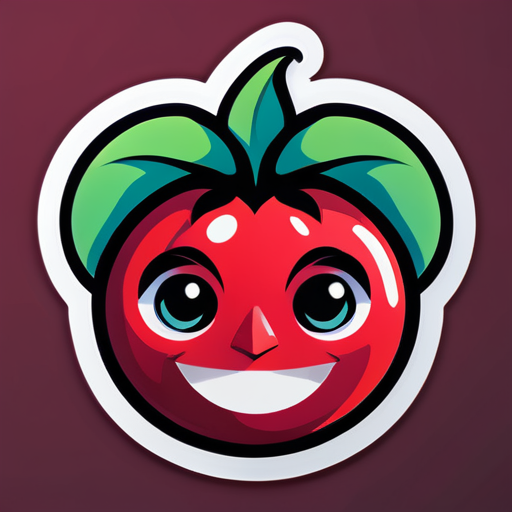 Pomegranate as a face of human sticker